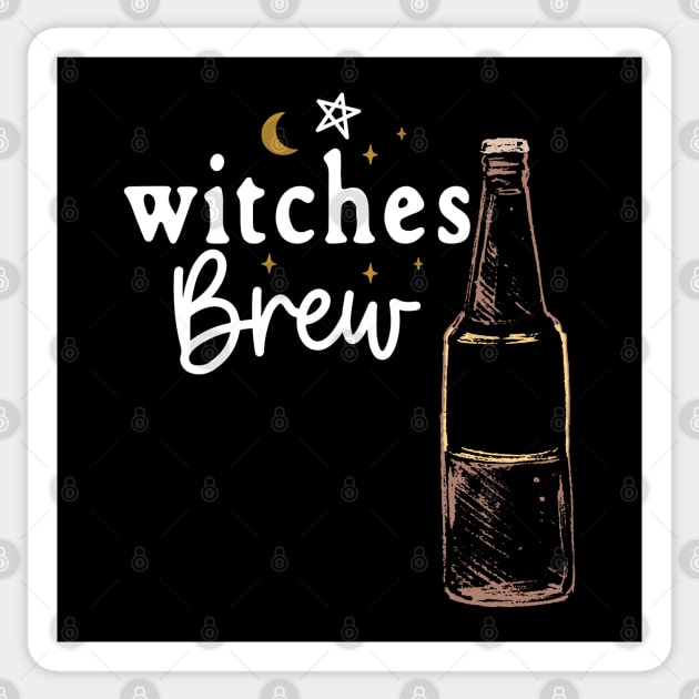 Witches Brew with a Celestial and a  Bottle of Beer Sticker by Apathecary